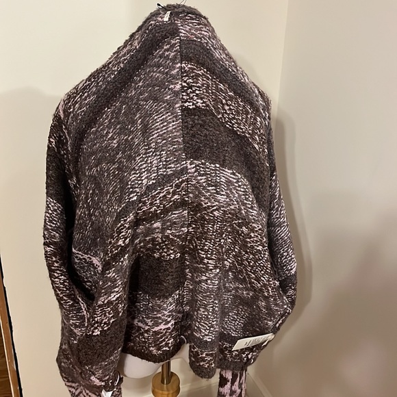 NWT Free People One and Another Cardi Printed Cardigan Sweater Purple Medium - Picture 11 of 14